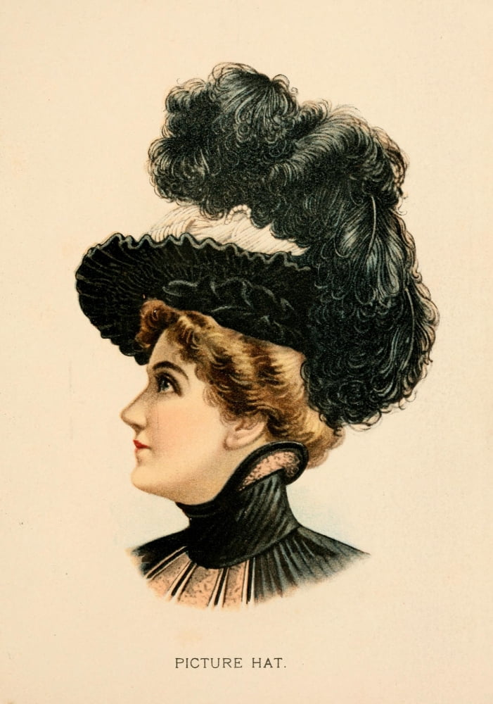 Fine Millinery 1899 Hat 11 Canvas Art - Unknown (24 x 36)