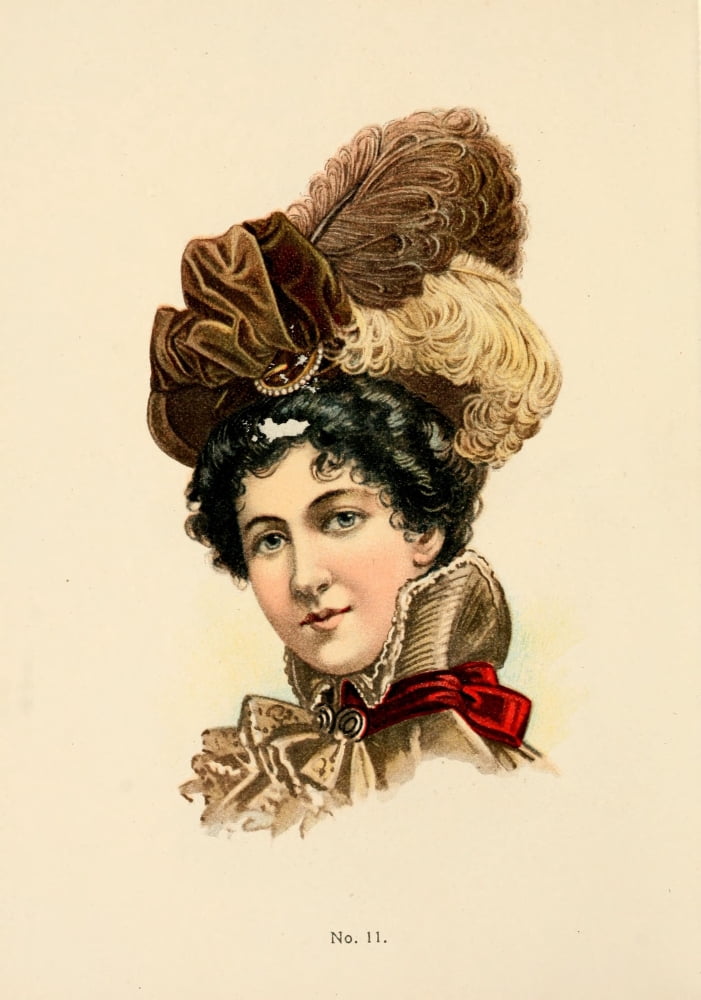 Fine Millinery 1899 Hat 14 Canvas Art - Unknown (24 x 36)