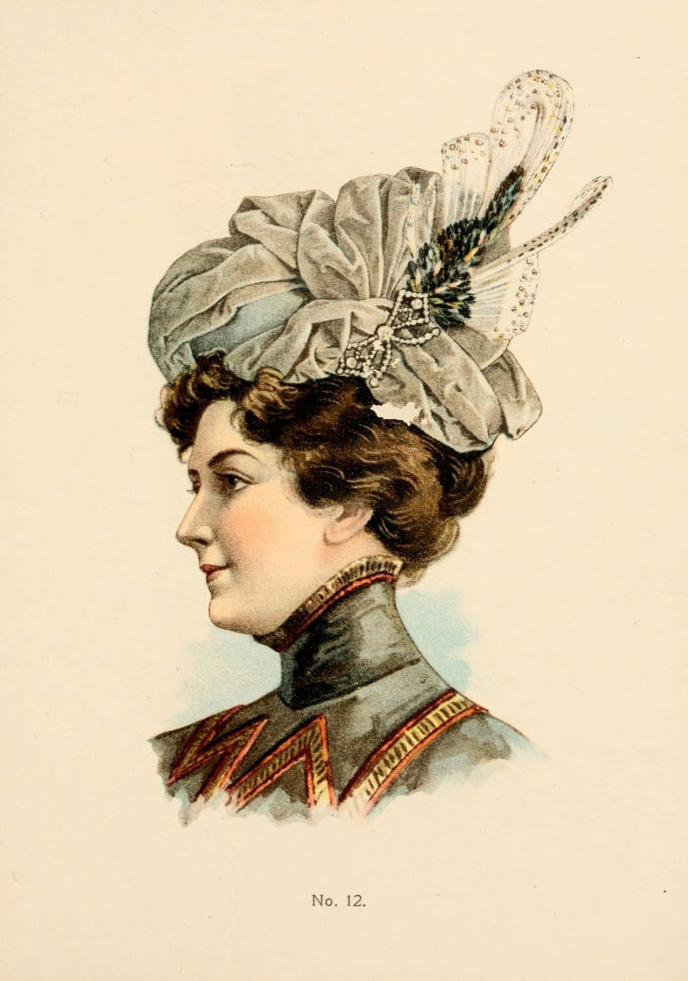 Fine Millinery 1899 Hat 16 Canvas Art - Unknown (24 x 36)