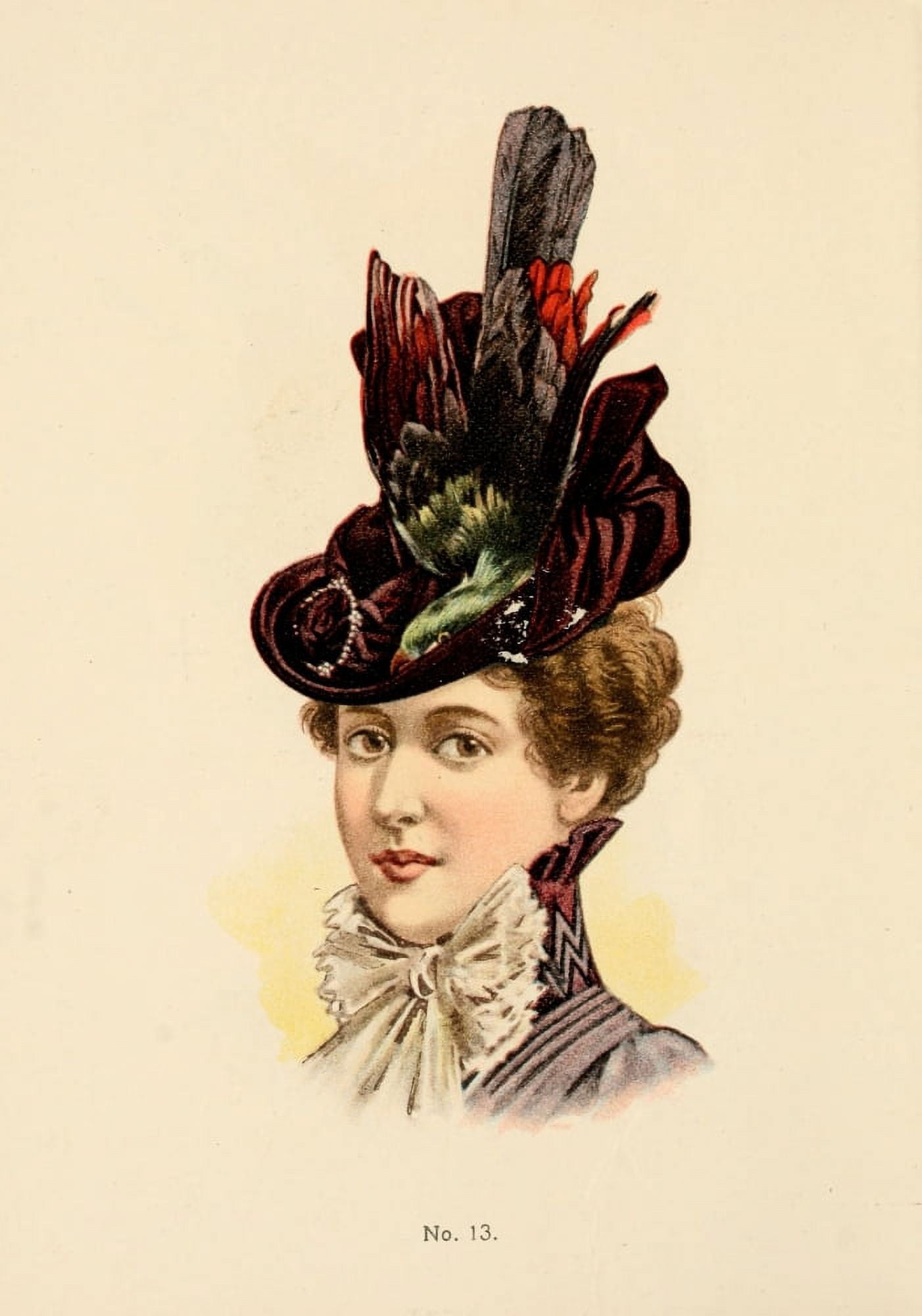 Fine Millinery 1899 Hat 17 Canvas Art - Unknown (18 x 24)