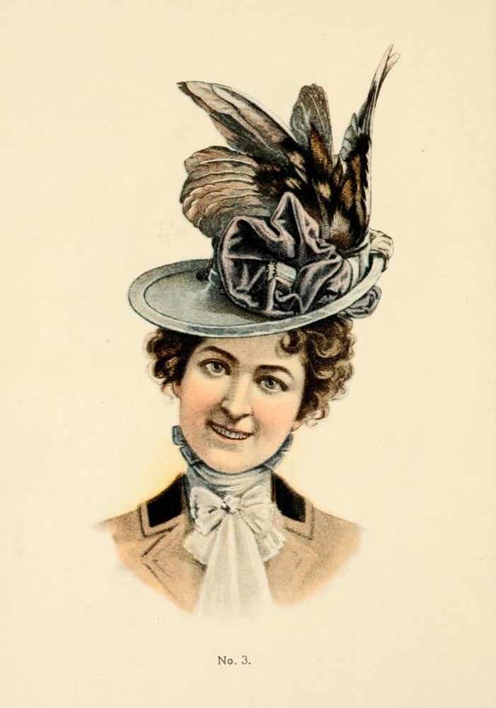 Fine Millinery 1899 Hat 4 Canvas Art - Unknown (24 x 36)