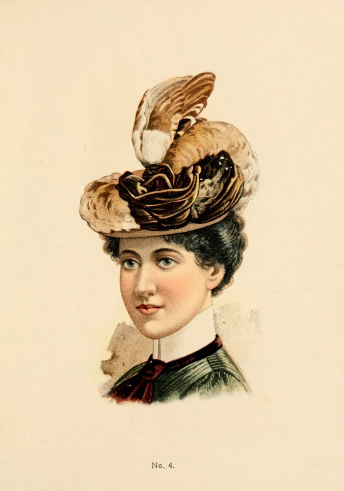 Fine Millinery 1899 Hat 6 Canvas Art - Unknown (24 x 36)