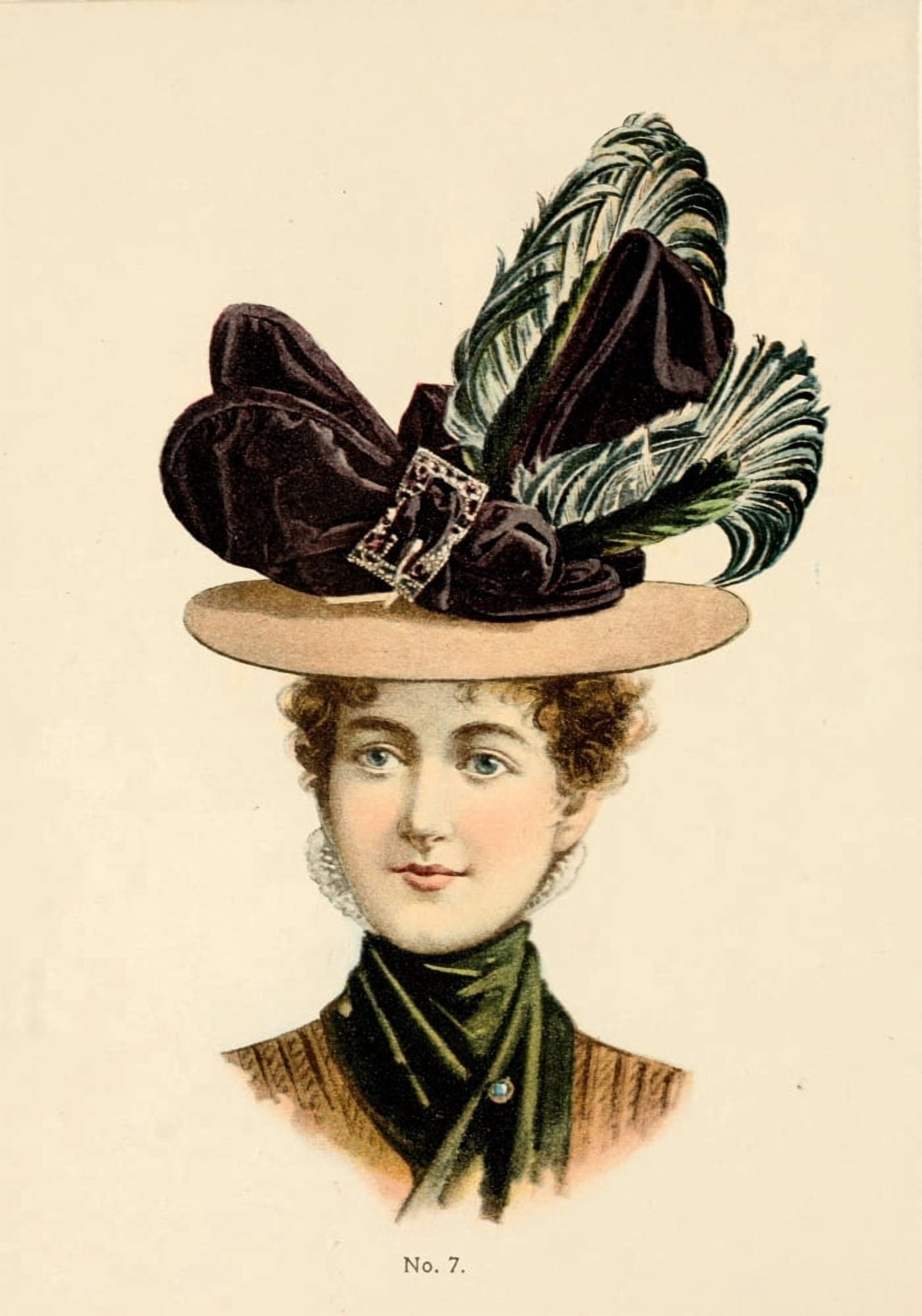 Fine Millinery 1899 Hat 8 Canvas Art - Unknown (24 x 36)