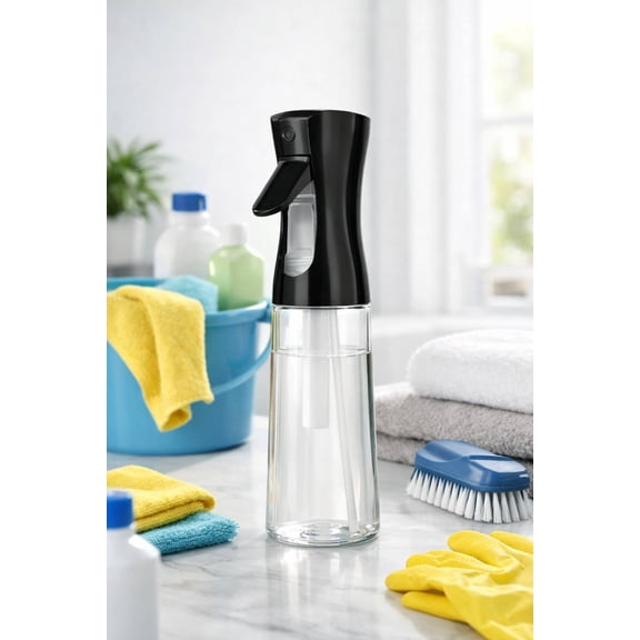 Fine Mist Continuous Spray Bottle  10 oz  Refillable Water Mister for Cleaning, Hair, Plants, Ironing, Pets