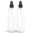 thumbnail image 1 of Fine Mist Spray Bottles 8 OZ, Empty Refillable Containers - Essential Oils, Disinfectant Spray, Water 2 PACK (Clear, Black Mist), 1 of 8