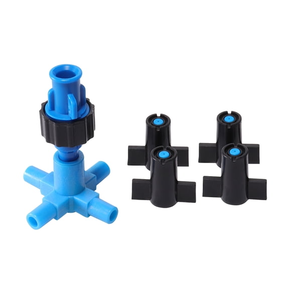 Fine Mist Water Spray Atomizing Nozzle with Detachable 4mm and 7mm Flat Tee for Plants and Flowers Greenhouse Humidifying Dusting Balcony Garden and Pavilion Range Up to 10 ft