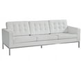 thumbnail image 1 of Fine Mod Imports Button Sofa in Leather in Red Leather, 1 of 5