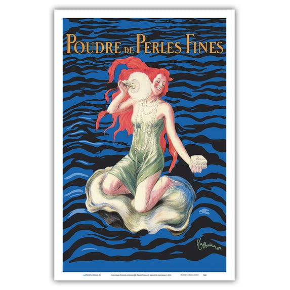 Fine Pearl Powder (Poudre De Perles Fines) - Pearl Perfumes - Vintage Advertising Poster by Leonetto Cappiello c.1921 - Master Art Print (Unframed) 12in x 18in