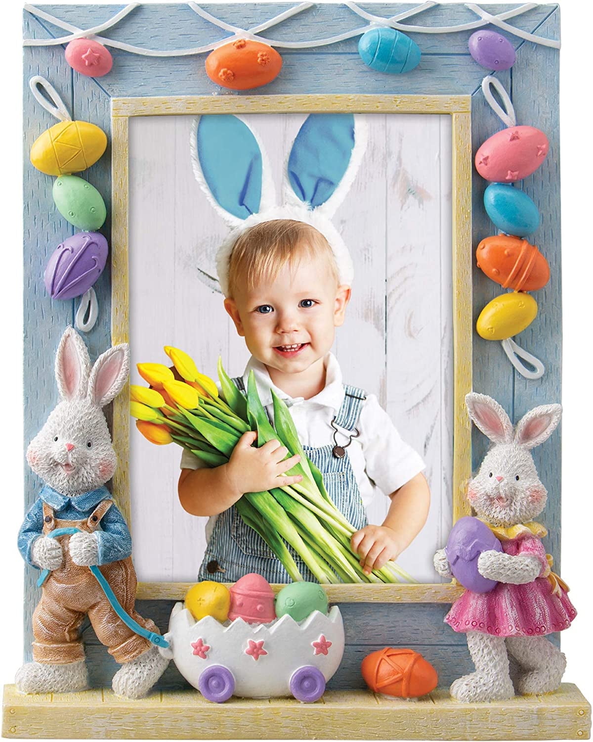 Fine Photo Gifts 5x7 Easter Bunny Resin Picture Frame