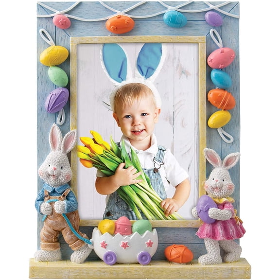 Fine Photo Gifts 5x7 Easter Bunny Resin Picture Frame