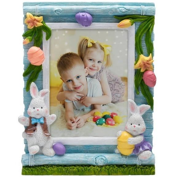 Fine Photo Gifts Easter Bunny & Garden 5" x 7" Resin Picture Frame