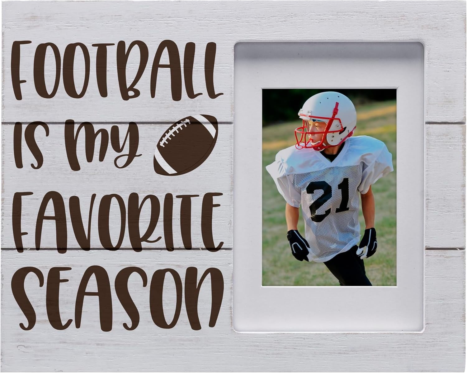 Fine Photo Gifts Football is my Favorite Season 3.5x5 or 2.5x3.5 Distressed  Wood Picture Frame - Walmart Business Supplies