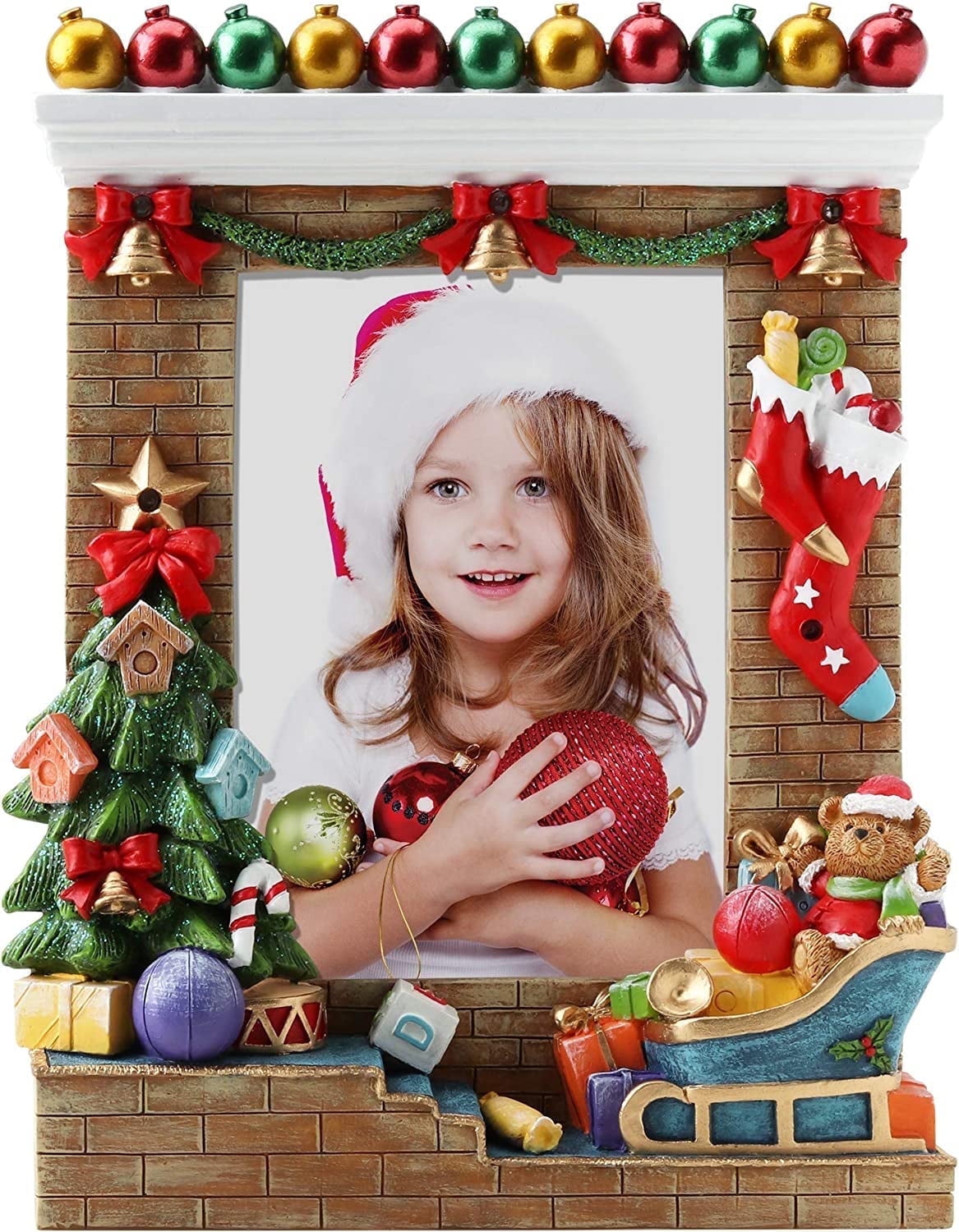 Fine Photo Gifts Light up 5x7 Christmas Resin Single Picture Frame