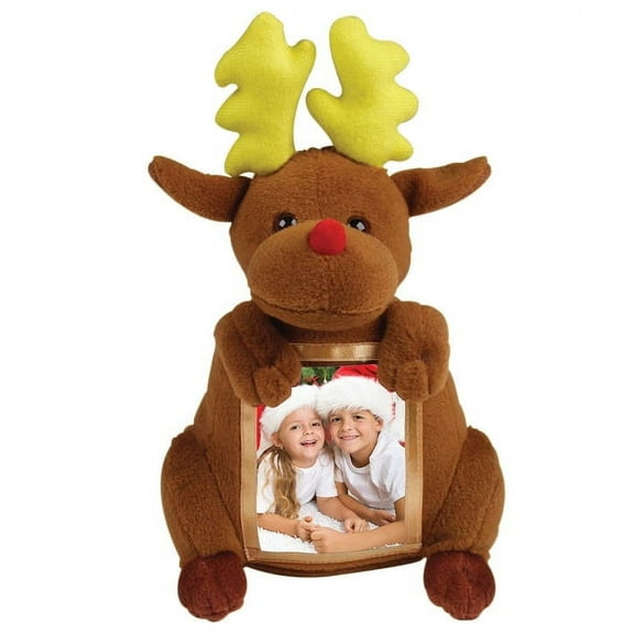 Fine Photo Gifts Reindeer Plush 2.5" x 3.5" Photo Picture Frame