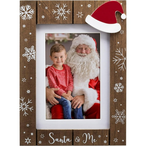 Fine Photo Gifts Santa & Me 4x6 or 5x7 Wood Picture Frame