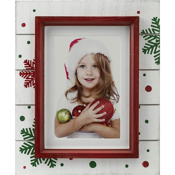 Fine Photo Gifts Winter Snowflake 4x6 or 5x7 Wood Picture Frame