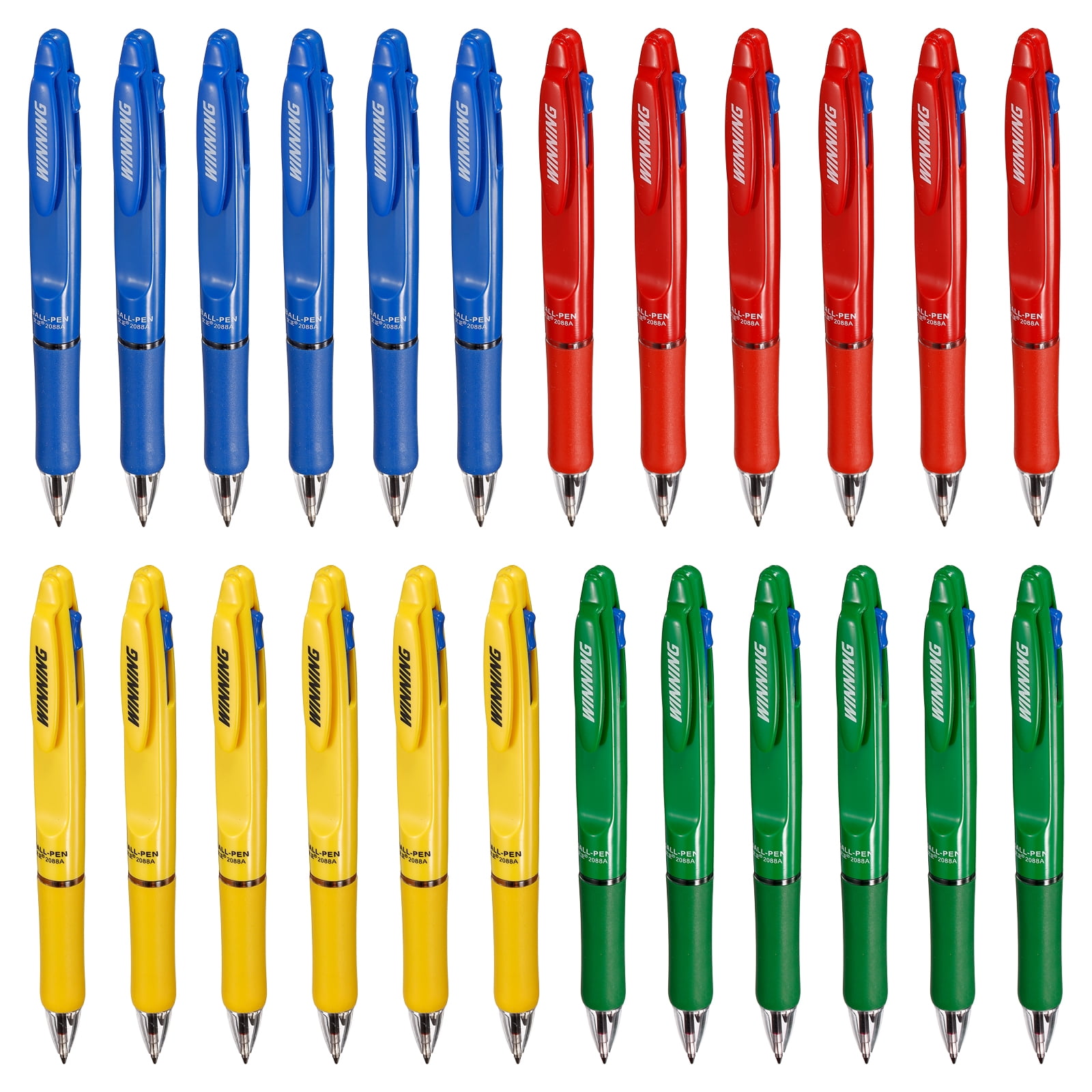 Fine Point 0.7mm 2 Colors Ink Retractable BallPoint Pens, Multicolor 24 ...