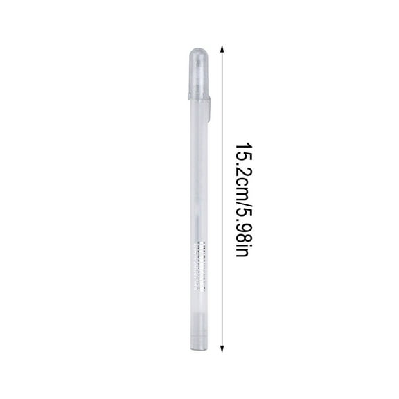 Fine Point White Gel Pen - 0.8mm Tip with Waterproof Ink for Detailed Illustration, Sketching, and Coloring on Toned Paper, Pack of 2 Pens