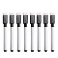 thumbnail image 1 of Fine Point Whiteboard Marker Pen Set With Eraser Cap Quick Dry Black 8pcs, 1 of 5
