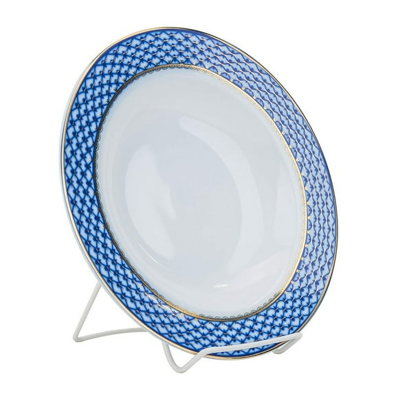 Fine Porcelain 1000-B-23 "Cobalt Net" Soup Plate, 1-Piece