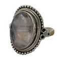 thumbnail image 1 of Fine Silver Moonstone Ring for Women Handmade in Jaipur, 1 of 4