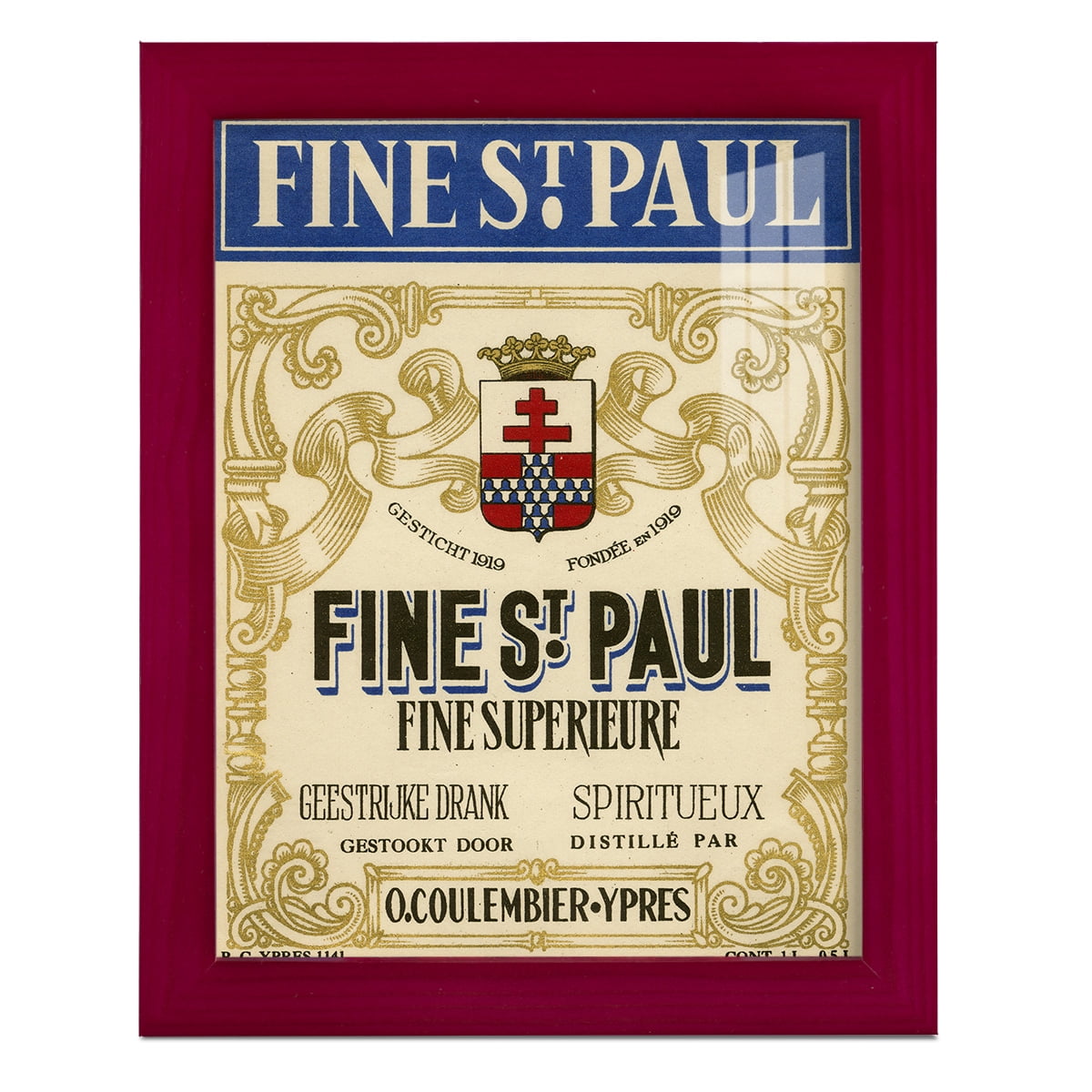 Fine St. Paul -Framed Print w/glass-Cherry Red