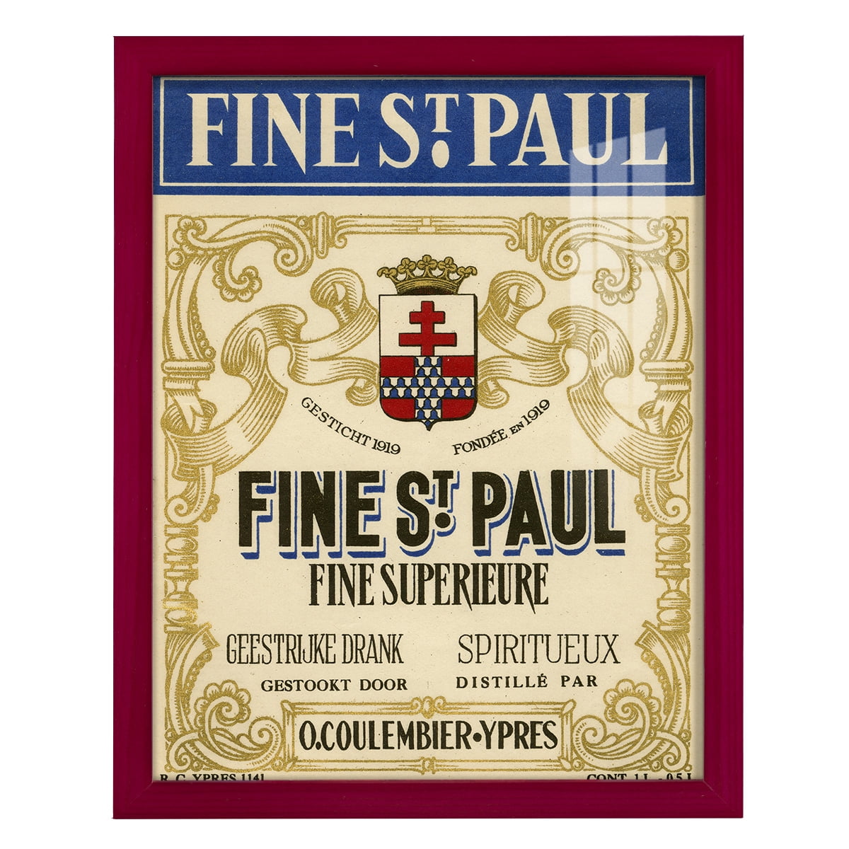 Fine St. Paul -Framed Print w/glass-Cherry Red