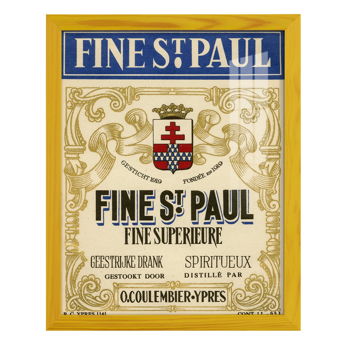 Fine St. Paul -Framed Print w/glass-Sunflower Yellow