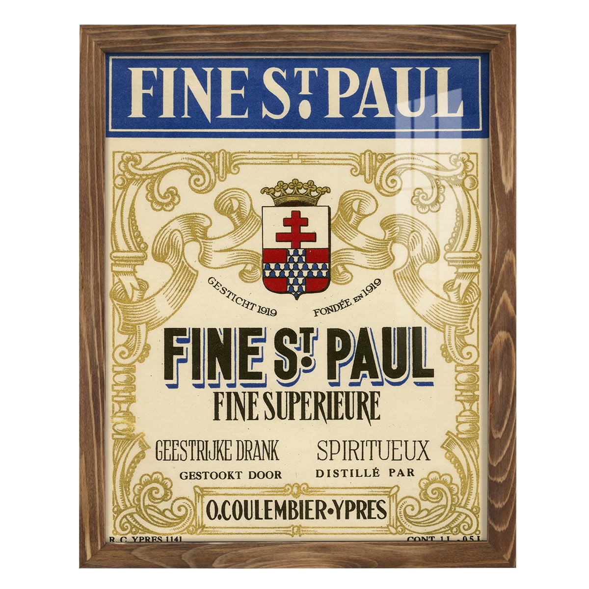 Fine St. Paul -Framed Print w/glass-Walnut