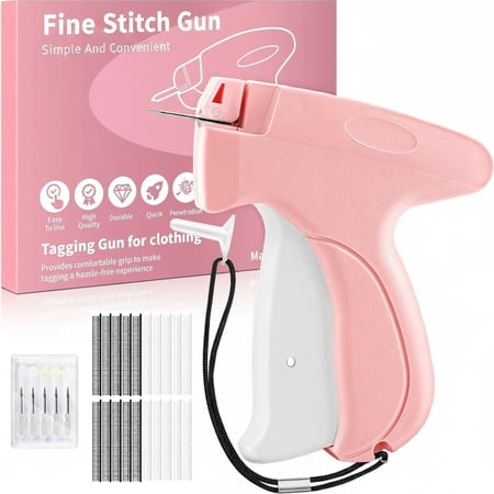 Fine Stitch Gun for Clothes, Stitchy Quick Clothing Fixer, Clothing Stitch Gun, Quilt Tacking Gun, Stitch Gun, Tagging Stitch Tool for Clothing with 6 Fine Needles & 1000 Pcs Fasteners