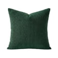thumbnail image 1 of Fine Stripe Corduroy Throw Pillow Cover Soft Ribbed Decorative Cushion Case for Living Room Sofa 20 x 20 Inch Cover Only, 1 of 6