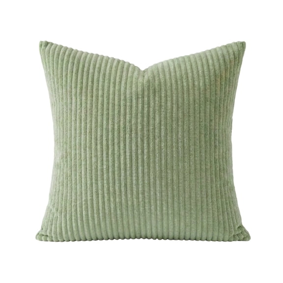 Fine Stripe Corduroy Throw Pillow Cover, Soft Ribbed Decorative Square Cushion Case 20×20 Inch, Hidden Zipper Washable Textured Couch Pillow Cover for Room Sofa Bedroom Bed Farmhouse Home Decor,B