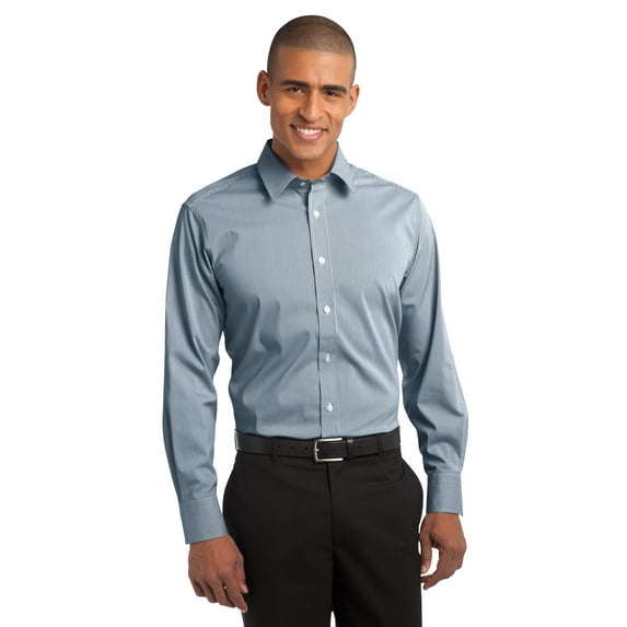Fine Stripe Stretch Poplin Shirt