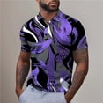 thumbnail image 1 of Fine Striped Printed Polo Shirt for Men Comfortable Fashion Tennis Wear for Men Sports Breathable Polo Shirt for Men Golf Wear, 1 of 6