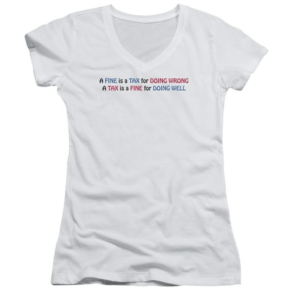 - Fine Tax - Juniors Cap Sleeve V-Neck Shirt - Small