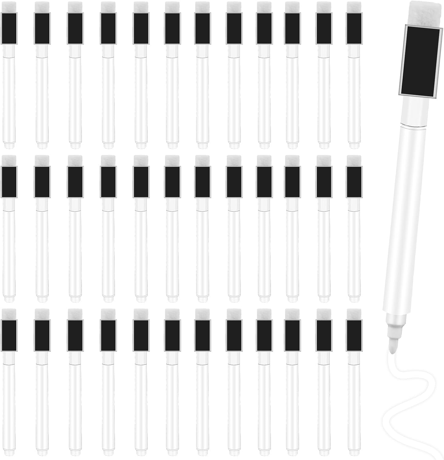 Fine Tip Dry Erase Magnetic Markers - Multicolor Whiteboard Markers (36pcs)