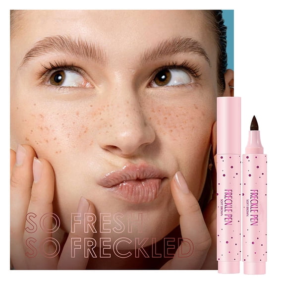 Fine Tip Freckle Pen for Natural-Looking Freckles, Waterproof & Long-Lasting, Easy-to-Use with Skin-Friendly Ingredients, 15g, Multiple Shades for All Skin Tones