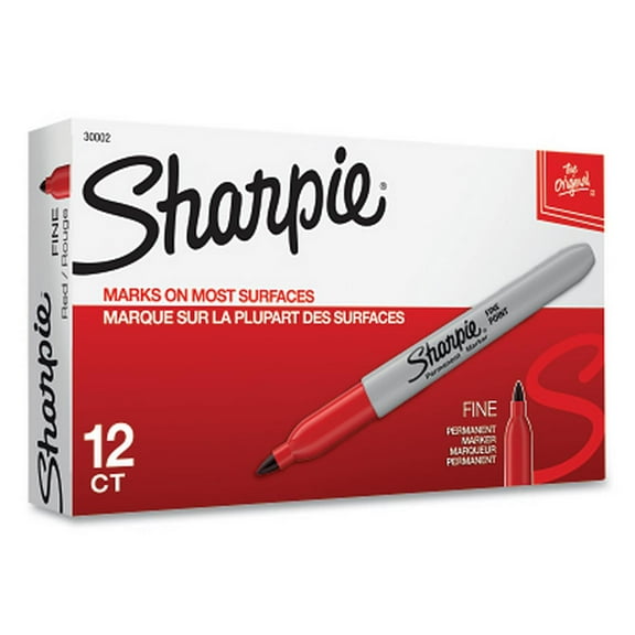 Fine Tip Permanent Marker, Red | Bundle of 2 Dozen