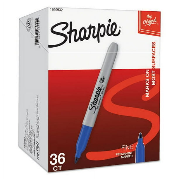 Permanent Marker, Fine Bullet Tip, Blue