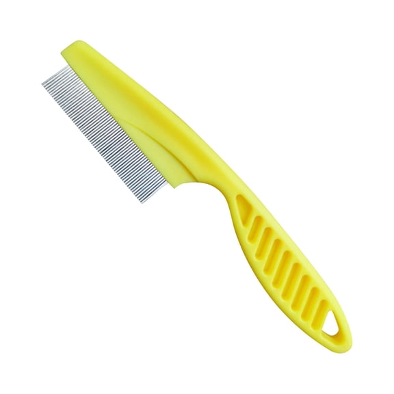 Fine Tooth Flea Comb for Dogs & Cats, Stainless Steel Tear Stain Remover Grooming Brush, Massage Comb, Gentle for Sensitive Areas