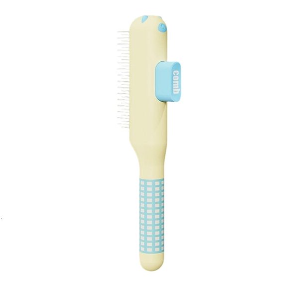 Fine Tooth Grooming Comb with Button Hair Release for Kitten Brushing