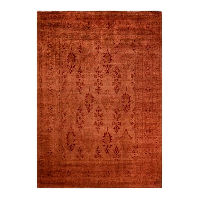Fine Vibrance, One-of-a-Kind Hand-Knotted Area Rug - Gold, 8' 2" x 11' 0"