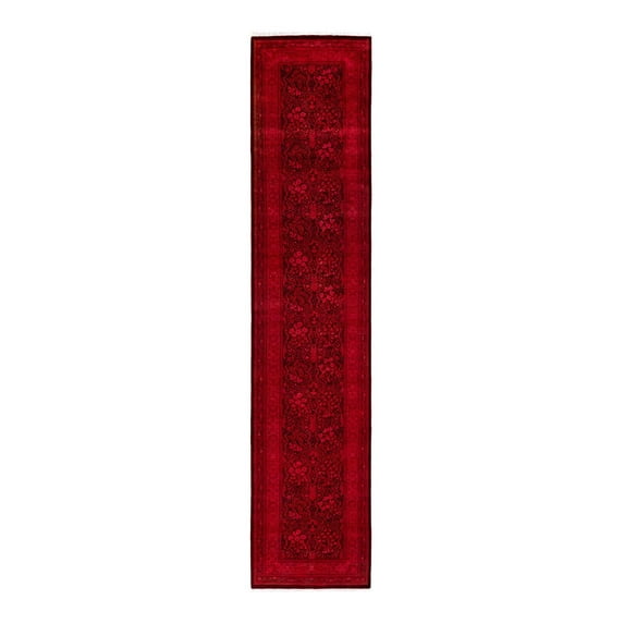Fine Vibrance, One-of-a-Kind Hand-Knotted Area Rug - Red, 2' 7" x 12' 2"