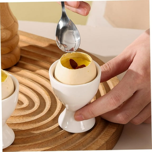 Fine White Porcelain Single Egg Cup for Kitchen Use