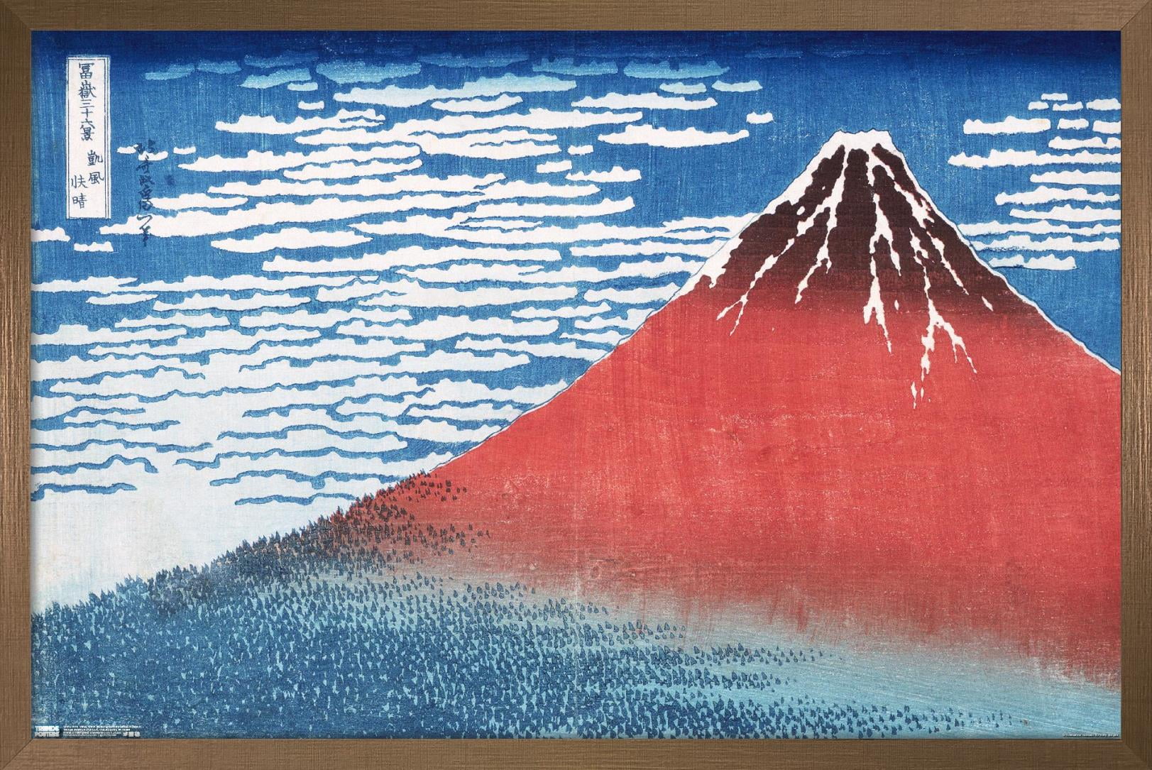 Fine Wind, Clear Morning by Katsushika Hokusai Wall Poster, 14.725" x 22.375", Framed