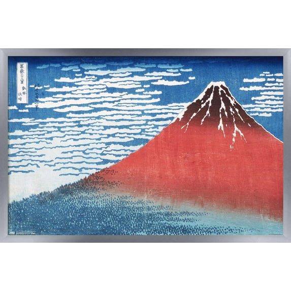 Fine Wind, Clear Morning by Katsushika Hokusai Wall Poster, 22.375" x 34", Framed