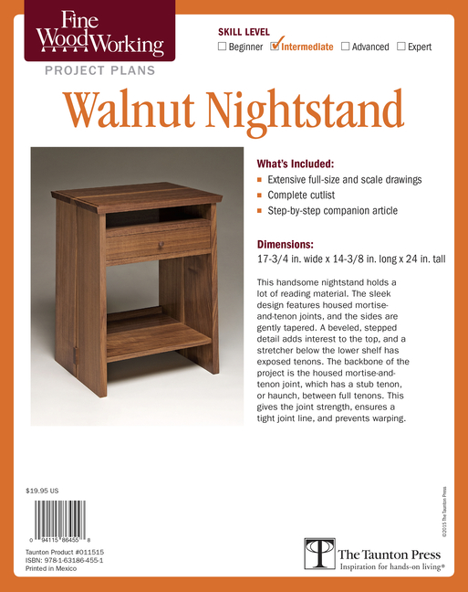 Fine Woodworking's Walnut Nightstand Plan (Other)