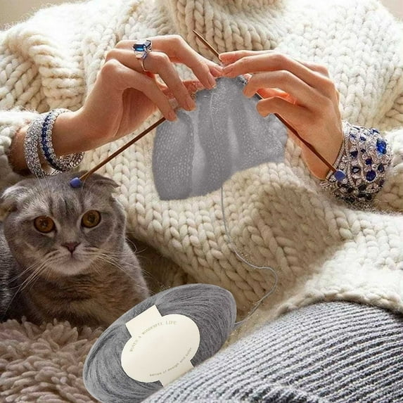 Fine Wool Crochet Yarn for Clothes | Soft Medium-Thick Handmade Knitting Yarn for Scarves Hats Sweaters | Premium DIY Craft Yarn for Students & Beginners