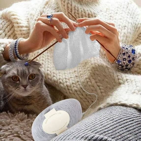 Fine Wool Crochet Yarn for Clothes | Soft Medium-Thick Handmade Knitting Yarn for Scarves Hats Sweaters | Premium DIY Craft Yarn for Students & Beginners