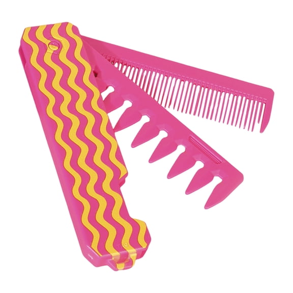 Fine and Wide Tooth Comb Hair Picking Comb 3 in1 Folding Comb Travel Pocket Comb for Everyday Grooming & Combing Hair